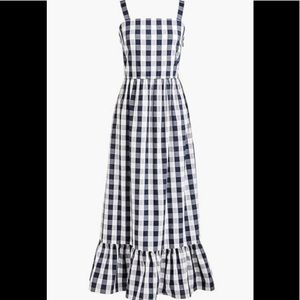 Jcrew gingham maxi dress